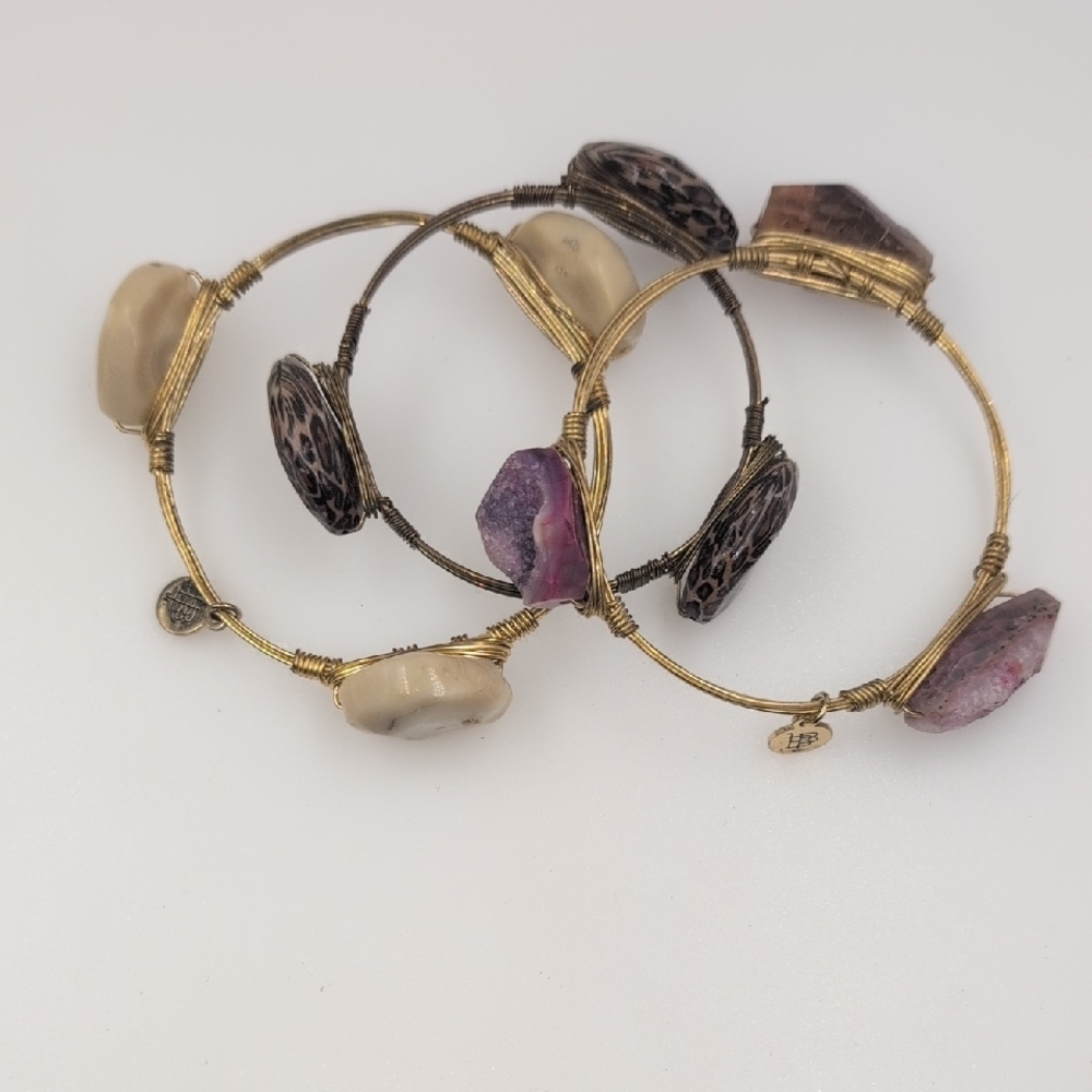 Bourbon and Bowties Gold and Purple Bracelet Set